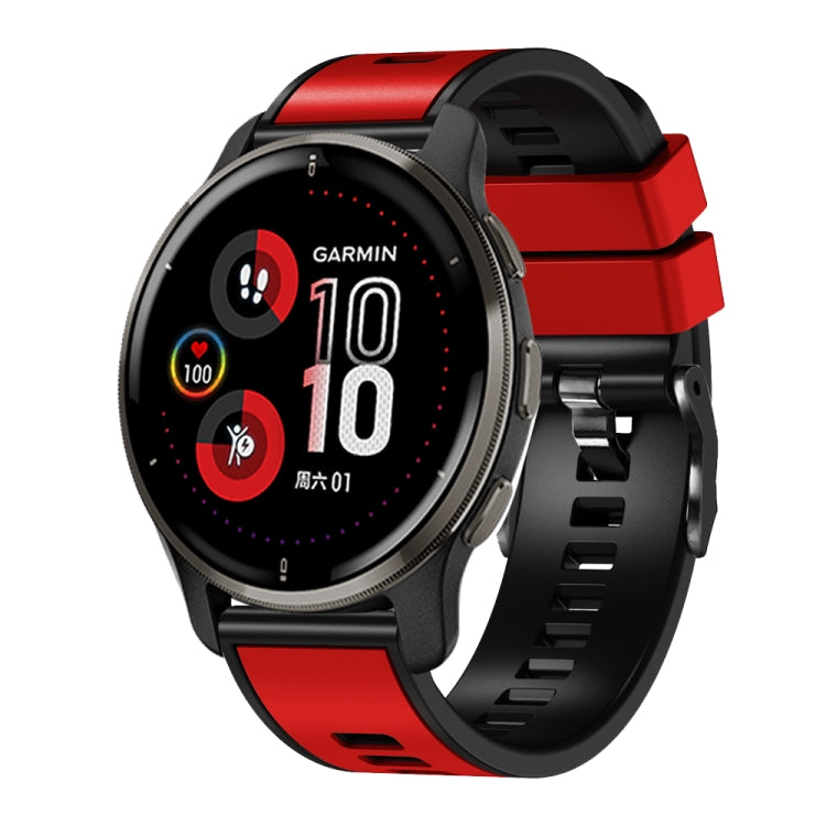 Bracelet de montre en silicone bicolore à armure toile, For Samsung Galaxy Watch 5 40mm / 44mm