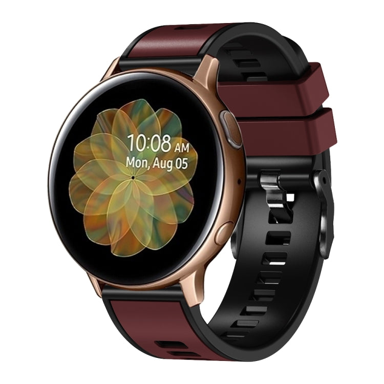 Bracelet de montre en silicone bicolore à armure toile, For Samsung Galaxy Watch 5 40mm / 44mm
