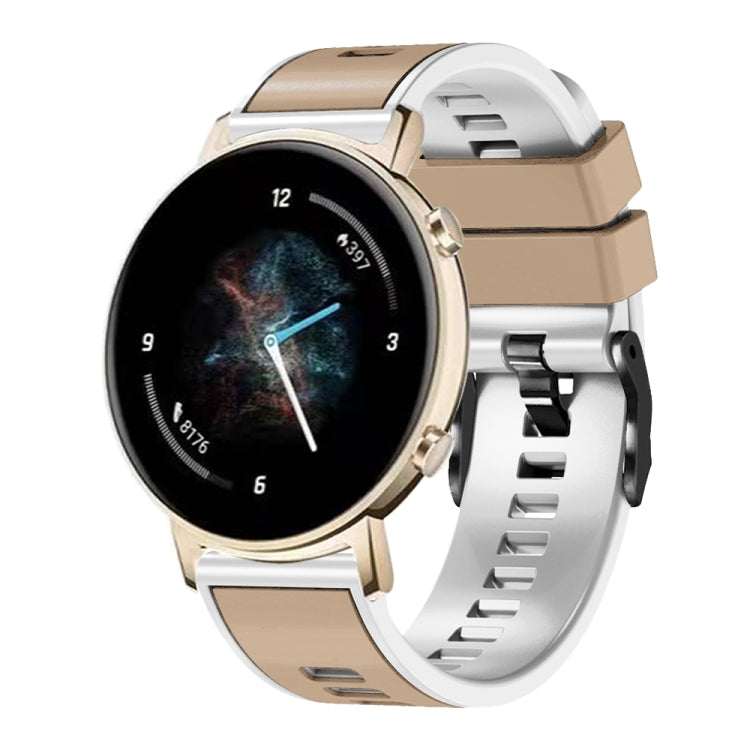 Bracelet de montre en silicone bicolore à armure toile, For Samsung Galaxy Watch 5 40mm / 44mm