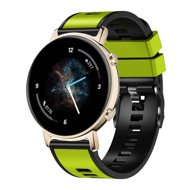 Bracelet de montre en silicone bicolore à armure toile, For Samsung Galaxy Watch 5 40mm / 44mm