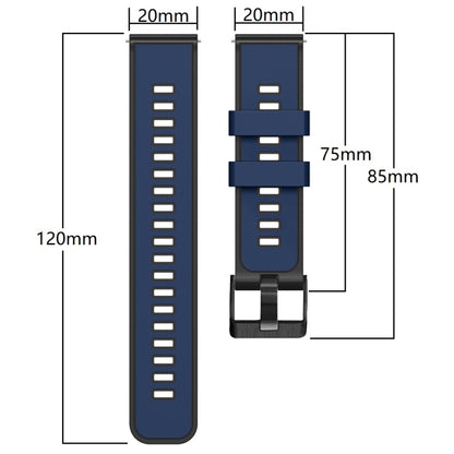 Bracelet de montre en silicone bicolore à armure toile, For Samsung Galaxy Watch 5 40mm / 44mm