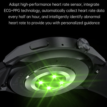 MD3MAX Porsche Ver 1,39 pouces écran rond bracelet en TPU montre intelligente prend en charge la surveillance de la fréquence cardiaque/surveillance de l'oxygène sanguin, TPU Strap