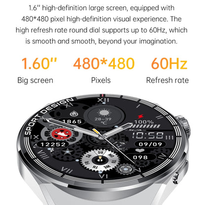 MD3MAX Porsche Ver 1,39 pouces écran rond bracelet en TPU montre intelligente prend en charge la surveillance de la fréquence cardiaque/surveillance de l'oxygène sanguin, TPU Strap