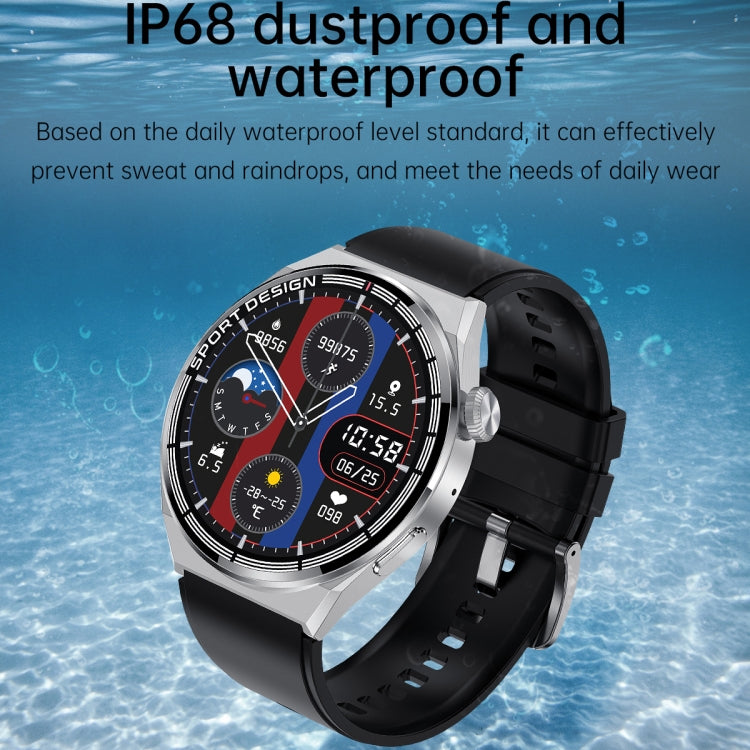 MD3MAX Porsche Ver 1,39 pouces écran rond bracelet en TPU montre intelligente prend en charge la surveillance de la fréquence cardiaque/surveillance de l'oxygène sanguin, TPU Strap