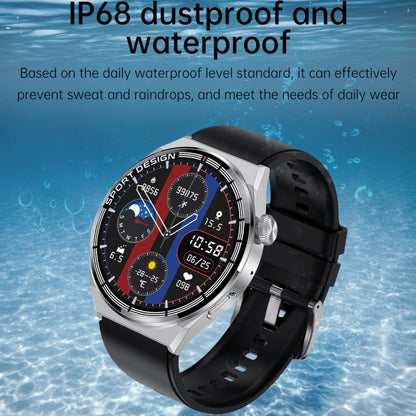 MD3MAX Porsche Ver 1,39 pouces écran rond bracelet en TPU montre intelligente prend en charge la surveillance de la fréquence cardiaque/surveillance de l'oxygène sanguin, TPU Strap