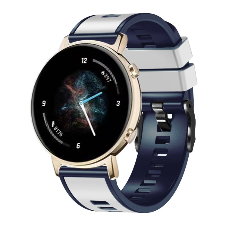 Bracelet de montre en silicone bicolore à armure toile, For Samsung Galaxy Watch 5 Pro 45mm