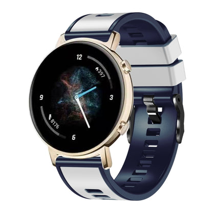 Bracelet de montre en silicone bicolore à armure toile, For Samsung Galaxy Watch 5 Pro 45mm