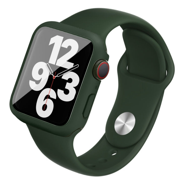 Imak Bracelet de montre en silicone Cadre PC avec film en verre trempé, For Apple Watch SE 2022 40mm