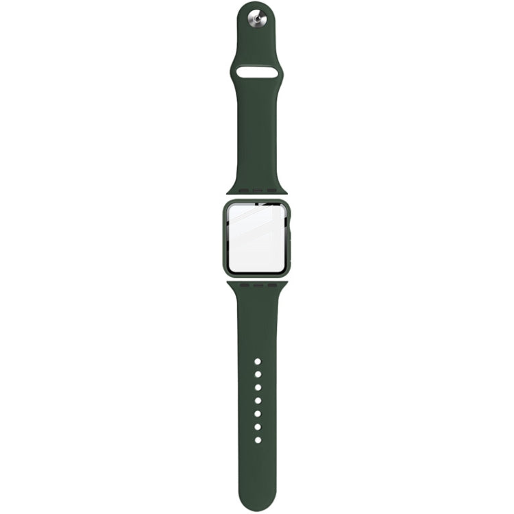 Imak Bracelet de montre en silicone Cadre PC avec film en verre trempé, For Apple Watch SE 2022 40mm