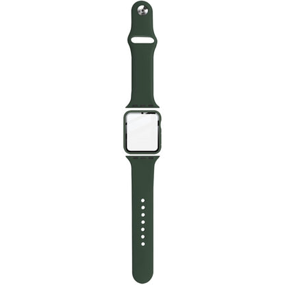 Imak Bracelet de montre en silicone Cadre PC avec film en verre trempé, For Apple Watch SE 2022 40mm