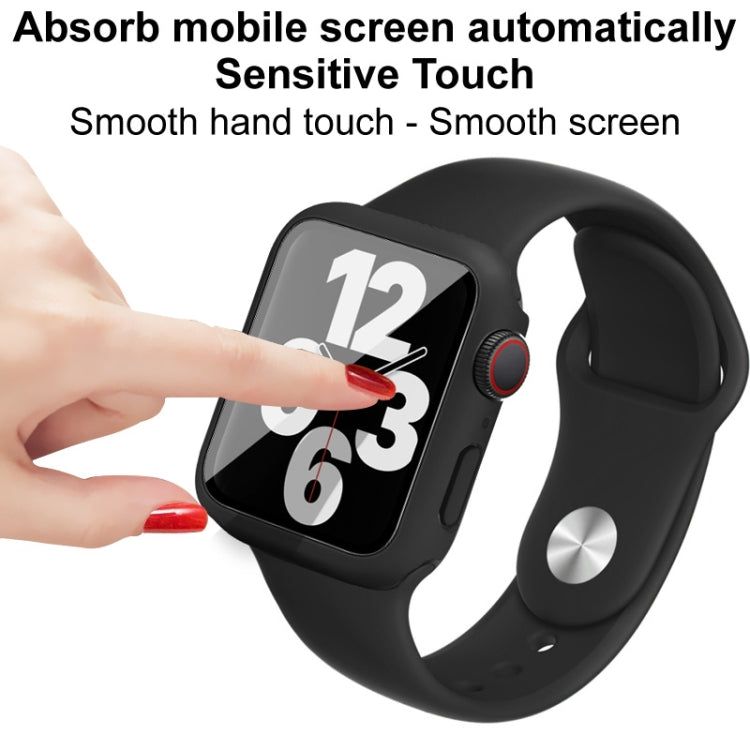 Imak Bracelet de montre en silicone Cadre PC avec film en verre trempé, For Apple Watch SE 2022 40mm