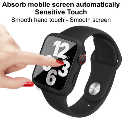 Imak Bracelet de montre en silicone Cadre PC avec film en verre trempé, For Apple Watch SE 2022 40mm