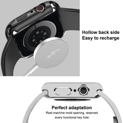 Imak Bracelet de montre en silicone Cadre PC avec film en verre trempé, For Apple Watch SE 2022 40mm