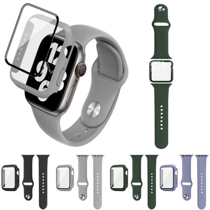 Imak Bracelet de montre en silicone Cadre PC avec film en verre trempé, For Apple Watch SE 2022 40mm