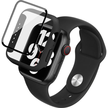 Imak Bracelet de montre en silicone Cadre PC avec film en verre trempé, For Apple Watch SE 2022 40mm, For Apple Watch SE 2022 44mm
