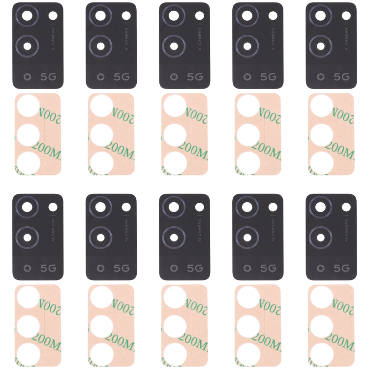 Lentille de caméra arrière 10 pièces, For Xiaomi Redmi Note 11SE, For Xiaomi Poco F4 GT, For Xiaomi Redmi K40S/Poco F4, For Xiaomi Redmi Note 11E/Redmi 10 5G/Redmi 11 Prime 5G, For Xiaomi Black Shark 4S/Black Shark 4S Pro, For OPPO Reno7 5G/Reno7 5G Ch...