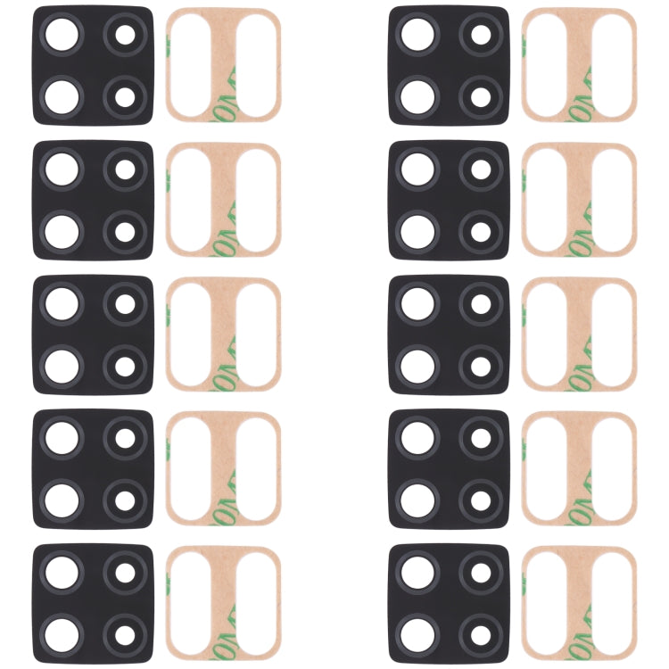 Lentille de caméra arrière 10 pièces, For Xiaomi Redmi Note 11SE, For Xiaomi Poco F4 GT, For Xiaomi Redmi K40S/Poco F4, For Xiaomi Redmi Note 11E/Redmi 10 5G/Redmi 11 Prime 5G, For Xiaomi Black Shark 4S/Black Shark 4S Pro, For OPPO Reno7 5G/Reno7 5G Ch...