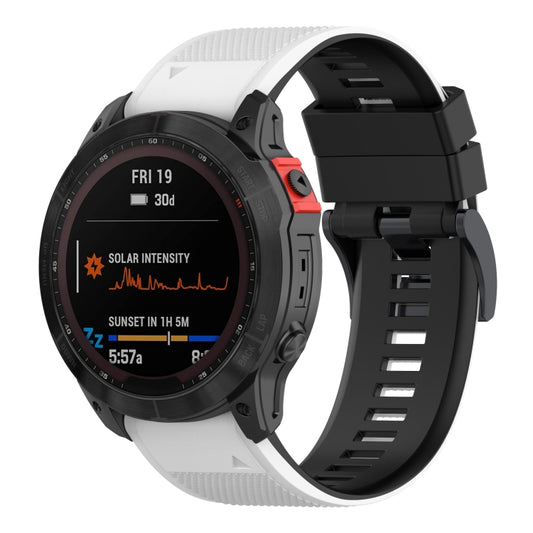 Bracelet de montre en silicone bicolore, For Garmin Fenix 7, For Garmin Fenix 7X
