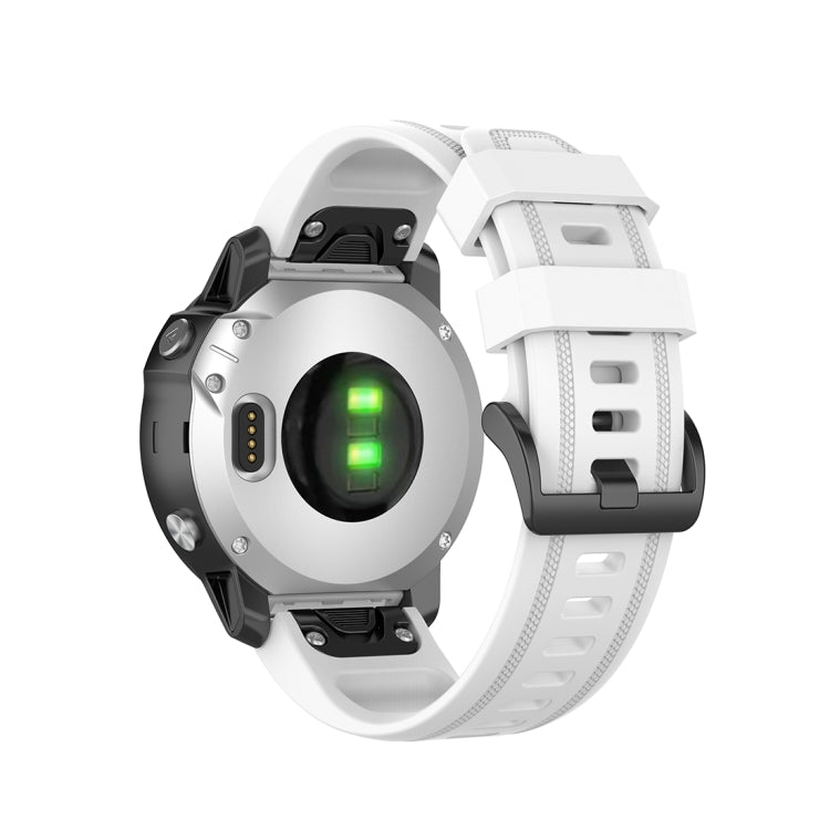 Pour Garmin Fenix 6S 20mm Bracelet de montre à texture officielle à dégagement rapide, with Plastic Button