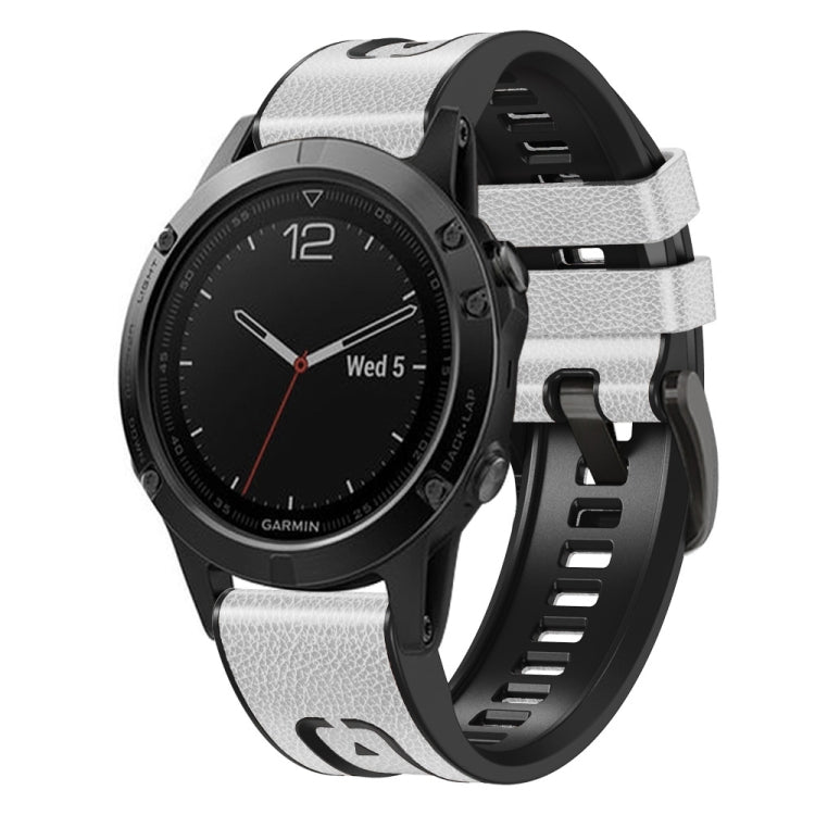 Bracelet de montre en cuir de silicone à dégagement rapide, For Garmin Fenix 7