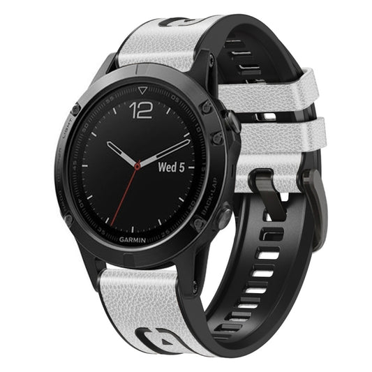 Bracelet de montre en cuir de silicone à dégagement rapide, For Garmin Fenix 7
