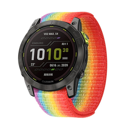 Bande de montre en nylon à fermeture auto-agrippante, For Garmin Fenix 7, For Garmin Fenix 7X