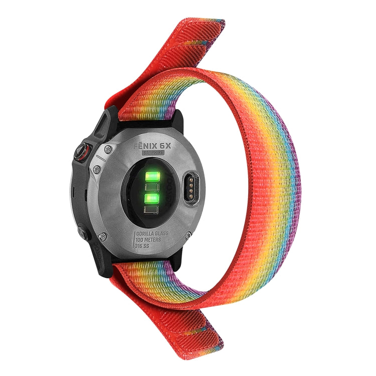 Bande de montre en nylon à fermeture auto-agrippante, For Garmin Fenix 7, For Garmin Fenix 7X