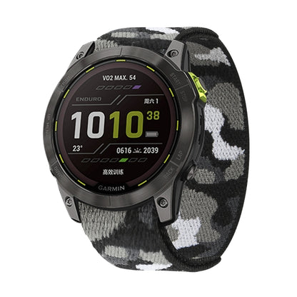 Bande de montre en nylon à fermeture auto-agrippante, For Garmin Fenix 7, For Garmin Fenix 7X
