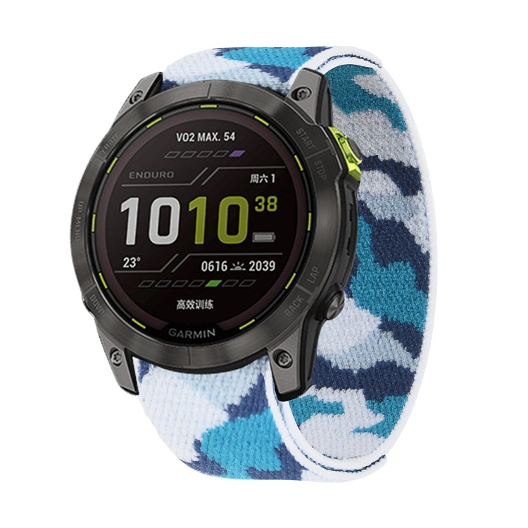 Bande de montre en nylon à fermeture auto-agrippante, For Garmin Fenix 7, For Garmin Fenix 7X