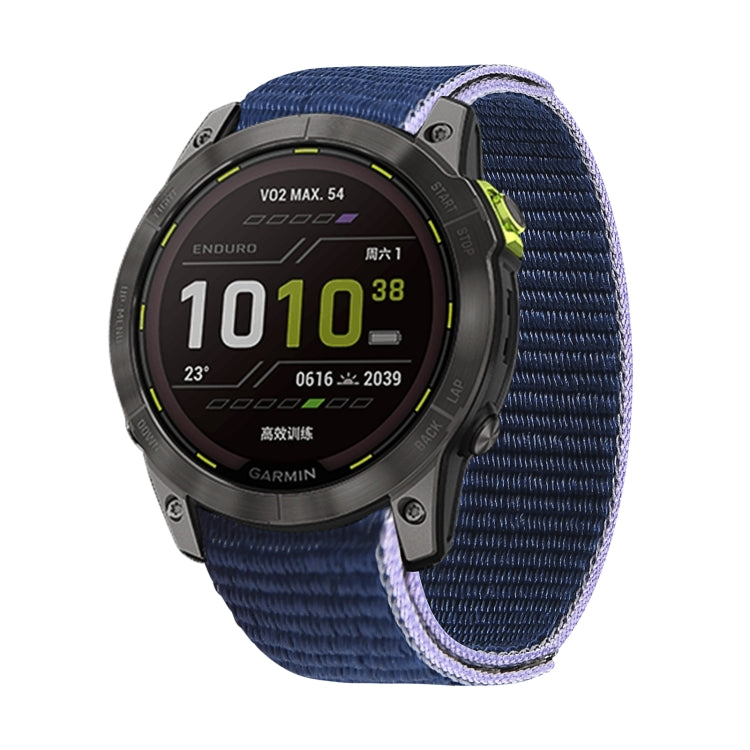 Bande de montre en nylon à fermeture auto-agrippante, For Garmin Fenix 7, For Garmin Fenix 7X