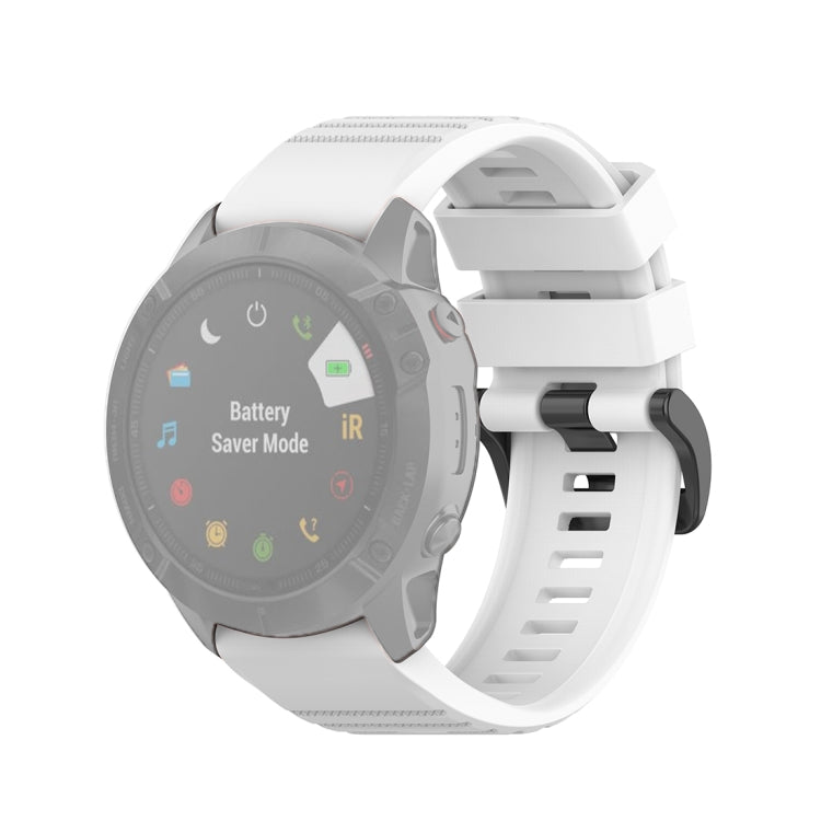 Pour Garmin Fenix 6X 26mm Bracelet de montre à texture officielle à dégagement rapide, with Plastic Button