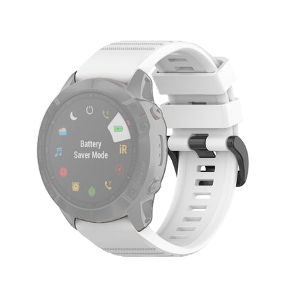 Pour Garmin Fenix 6X 26mm Bracelet de montre à texture officielle à dégagement rapide, with Plastic Button