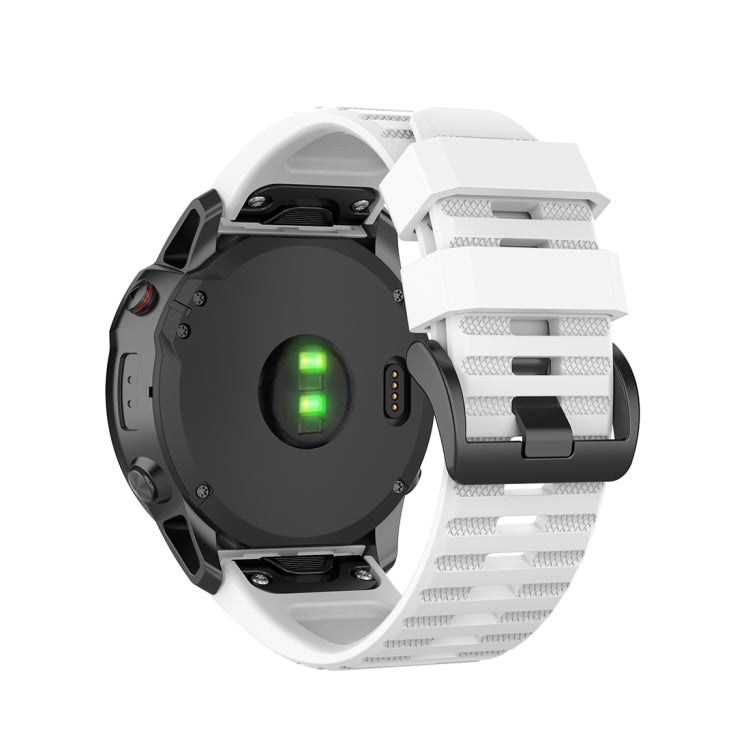 Pour Garmin Fenix 6X 26mm Bracelet de montre à texture officielle à dégagement rapide, with Plastic Button