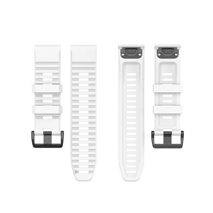 Pour Garmin Fenix 6X 26mm Bracelet de montre à texture officielle à dégagement rapide, with Plastic Button