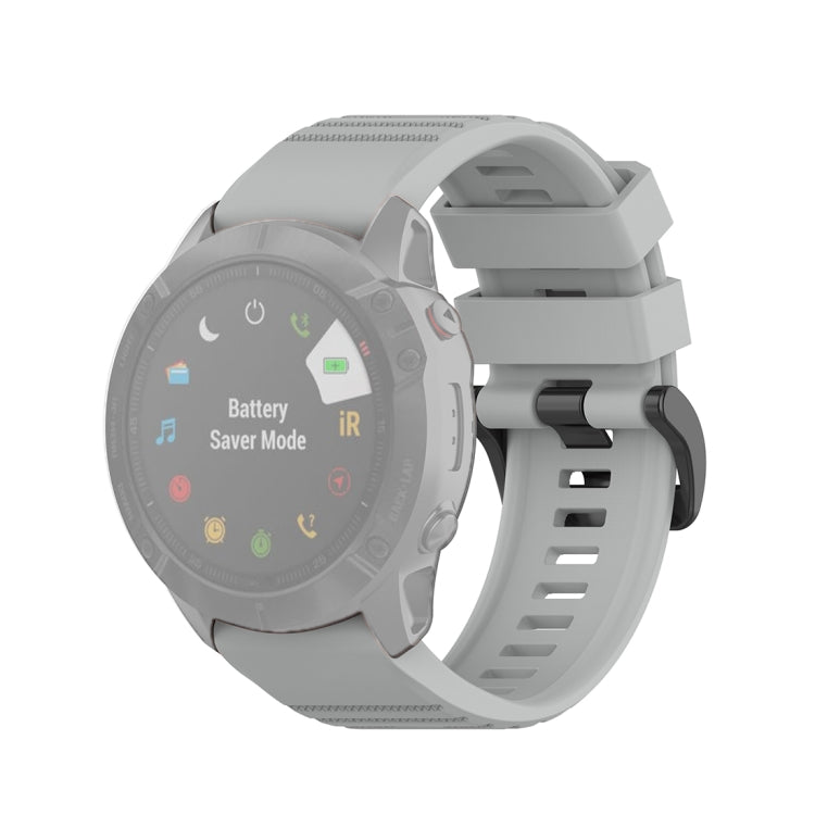 Pour Garmin Fenix 6X 26mm Bracelet de montre à texture officielle à dégagement rapide, with Plastic Button