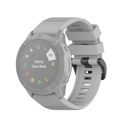 Pour Garmin Fenix 6X 26mm Bracelet de montre à texture officielle à dégagement rapide, with Plastic Button