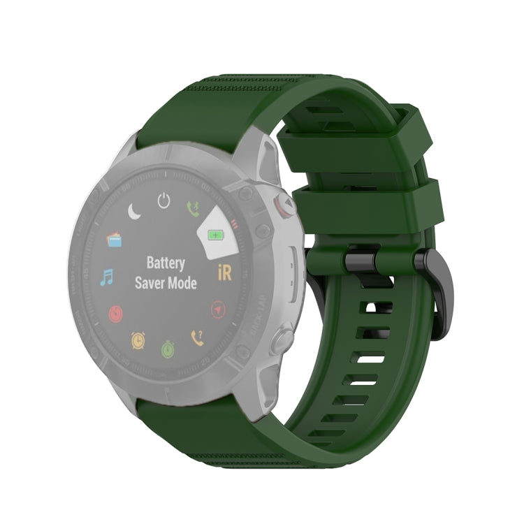 Pour Garmin Fenix 6X 26mm Bracelet de montre à texture officielle à dégagement rapide, with Plastic Button