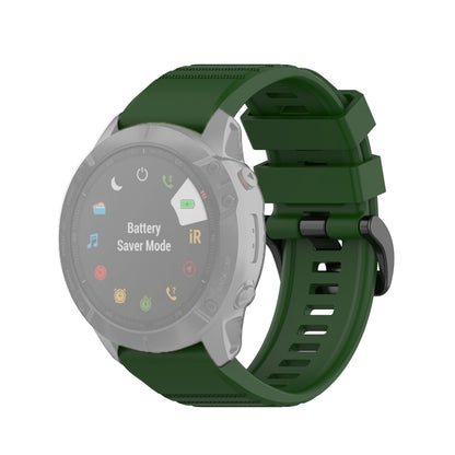 Pour Garmin Fenix 6X 26mm Bracelet de montre à texture officielle à dégagement rapide, with Plastic Button