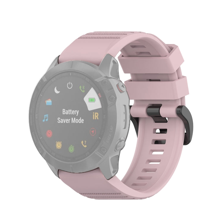 Pour Garmin Fenix 6X 26mm Bracelet de montre à texture officielle à dégagement rapide, with Plastic Button