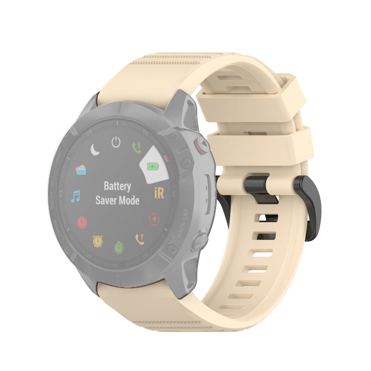 Pour Garmin Fenix 6X 26mm Bracelet de montre à texture officielle à dégagement rapide, with Plastic Button