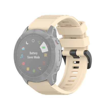 Pour Garmin Fenix 6X 26mm Bracelet de montre à texture officielle à dégagement rapide, with Plastic Button