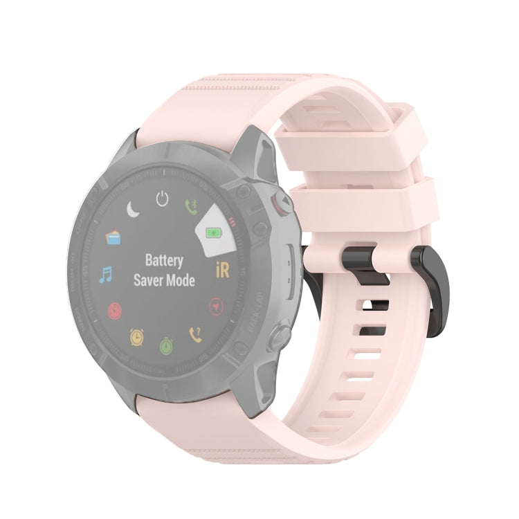 Pour Garmin Fenix 6X 26mm Bracelet de montre à texture officielle à dégagement rapide, with Plastic Button
