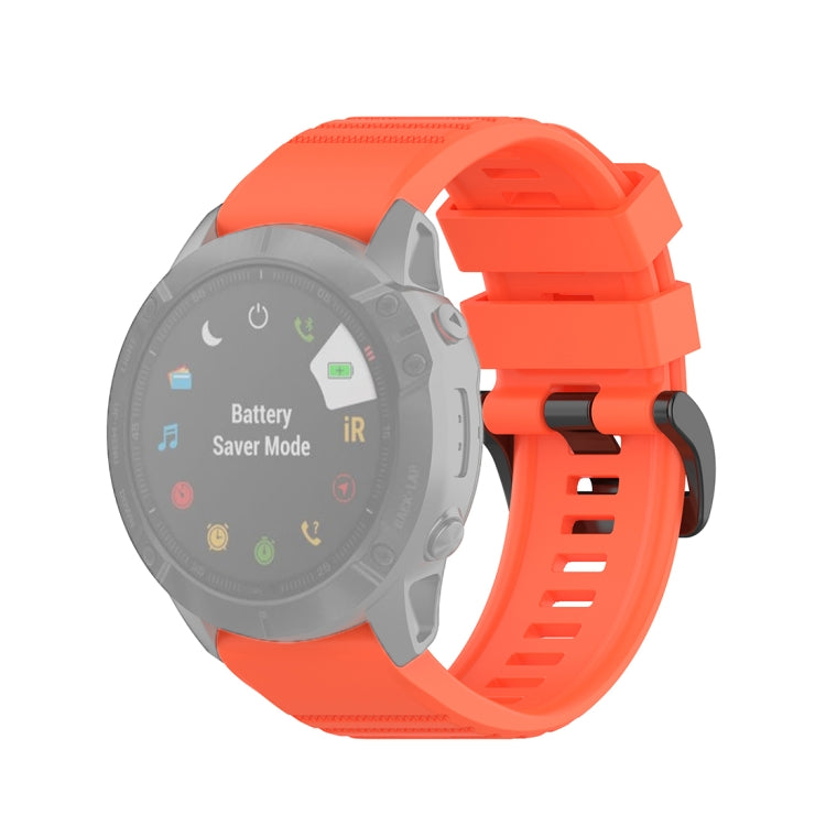Pour Garmin Fenix 6X 26mm Bracelet de montre à texture officielle à dégagement rapide, with Plastic Button