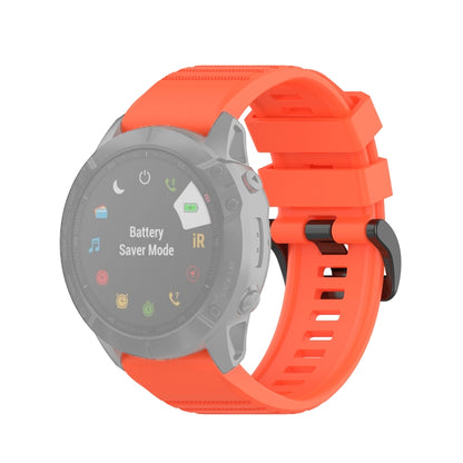 Pour Garmin Fenix 6X 26mm Bracelet de montre à texture officielle à dégagement rapide, with Plastic Button