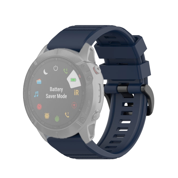 Pour Garmin Fenix 6X 26mm Bracelet de montre à texture officielle à dégagement rapide, with Plastic Button