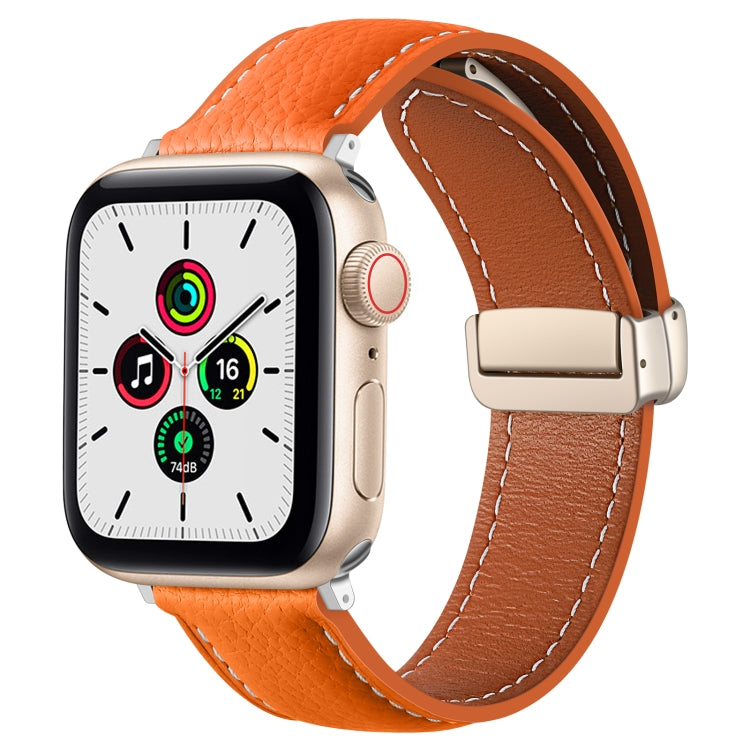 Bracelet de montre en cuir véritable à boucle déployante, For Apple Watch Ultra 49mm / Series 8&7 45mm / SE 2&6&SE&5&4 44mm / 3&2&1 42mm, For Apple Watch Series 8&7 41mm / SE 2&6&SE&5&4 40mm / 3&2&1 38mm