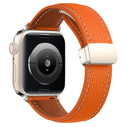 Bracelet de montre en cuir véritable à boucle déployante, For Apple Watch Ultra 49mm / Series 8&7 45mm / SE 2&6&SE&5&4 44mm / 3&2&1 42mm, For Apple Watch Series 8&7 41mm / SE 2&6&SE&5&4 40mm / 3&2&1 38mm