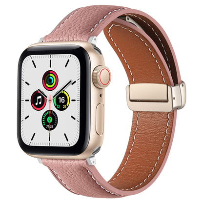 Bracelet de montre en cuir véritable à boucle déployante, For Apple Watch Ultra 49mm / Series 8&7 45mm / SE 2&6&SE&5&4 44mm / 3&2&1 42mm, For Apple Watch Series 8&7 41mm / SE 2&6&SE&5&4 40mm / 3&2&1 38mm