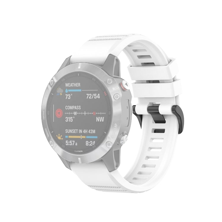 Pour Garmin Fenix 6 22mm Bracelet de montre à texture officielle à dégagement rapide, with Plastic Button