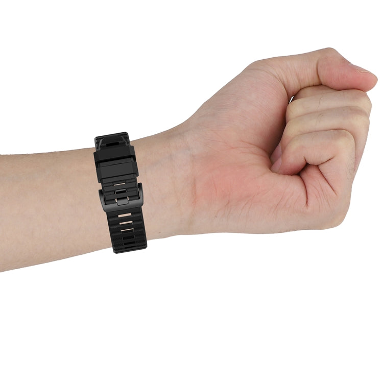 Pour Garmin Fenix 6 22mm Bracelet de montre à texture officielle à dégagement rapide, with Plastic Button